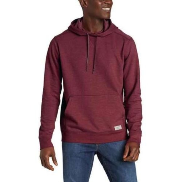 Eddie Bauer Men's Large Super Soft Fleece Everyday Pullover Hoodie Maroon NEW - Picture 1 of 5